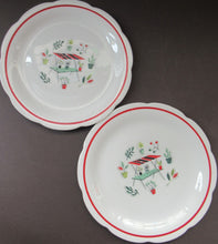 Load image into Gallery viewer, 1950s Atomic Garden Design. Crown Ducal Arizona Pattern  Pair of Side Plates
