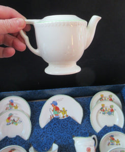 Vintage 1950s AMERSHAM Child's Nursery Tea Set. Four Place Settings