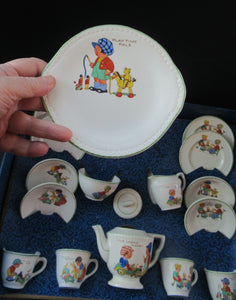 Vintage 1950s AMERSHAM Child's Nursery Tea Set. Four Place Settings