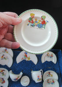 Vintage 1950s AMERSHAM Child's Nursery Tea Set. Four Place Settings