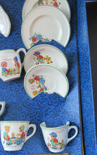 Load image into Gallery viewer, Vintage 1950s AMERSHAM Child&#39;s Nursery Tea Set. Four Place Settings
