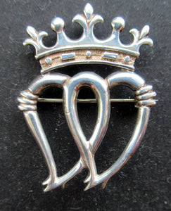 1973 Scottish Silver Luckenbooth Brooch Edinburgh Hall Mark