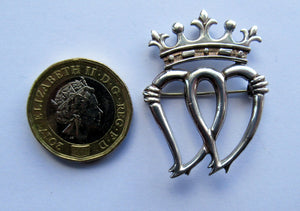 1973 Scottish Silver Luckenbooth Brooch Edinburgh Hall Mark