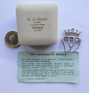 1973 Scottish Silver Luckenbooth Brooch Edinburgh Hall Mark