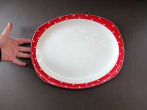 1950s Midwinter Red Domino Midwinter Serving Platter or Plate