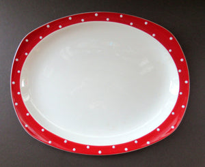 1950s Midwinter Red Domino Midwinter Serving Platter or Plate