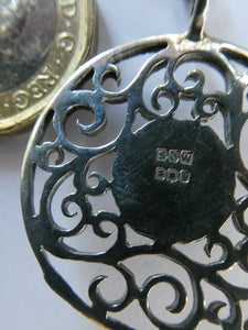 Vintage Scottish Silver Pendant 1989 Edinburgh Hallmark