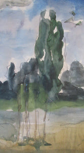 SCOTTISH ART. Sax Shaw (1916 - 2000). Watercolour Landscape Study. Signed and dated 1974