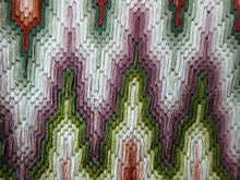 Load image into Gallery viewer, 1930s Geometric Tapestry Bag with Zig Zag Emroidered Design
