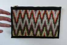 Load image into Gallery viewer, 1930s Geometric Tapestry Bag with Zig Zag Emroidered Design
