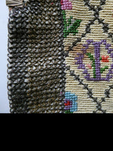 Load image into Gallery viewer, Vintage 1930s Art Deco Beaded Evening Bag with Needlepoint Panels. Very Unusual
