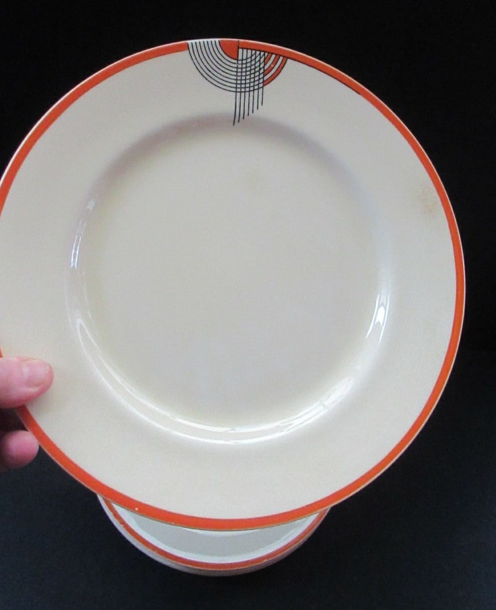 Orange dessert clearance plates