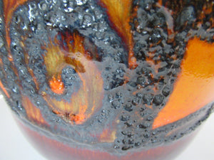 West German Scheurich 409-52 Fat Lava Floor Massive Vase 