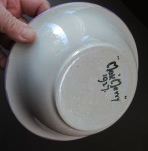 Mak Merry Bowl with Floral Art Nouveau Pattern Dated 1927