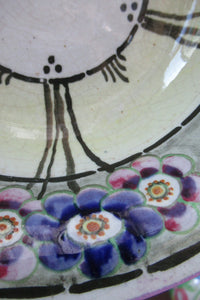 Mak Merry Bowl with Floral Art Nouveau Pattern Dated 1927