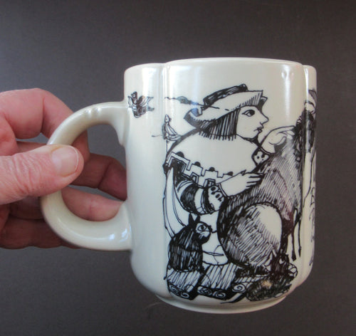 Bjorn Wiinblad Coffee Mug Rosenthal Eulenspiegel and the Donkey