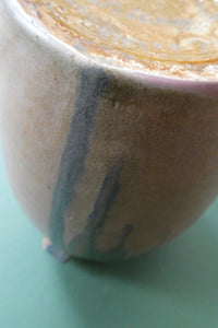 1940s British Art Pottery Upchurch Vase Pink and Grey Colour