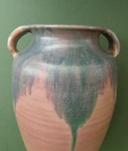 Load image into Gallery viewer, 1940s British Art Pottery Upchurch Vase Pink and Grey Colour
