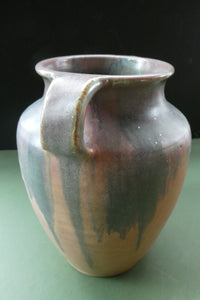 1940s British Art Pottery Upchurch Vase Pink and Grey Colour