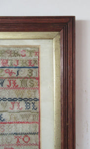 Early Victorian Scottish Sampler Framed Dated 1848