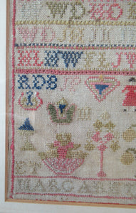 Early Victorian Scottish Sampler Framed Dated 1848