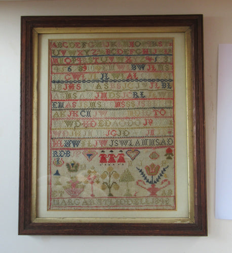 Early Victorian Scottish Sampler Framed Dated 1848