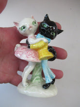 Load image into Gallery viewer, 1960s 1950s Goebel Figurine Comical Dancing Cats by Albert Staehle1960s Goebel Comical Cat Figurine Albert Staehle
