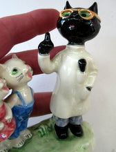 Load image into Gallery viewer, 1950s 1960s Goebel Comical Cats Doctor or Dentist with Patients Alert Staehle
