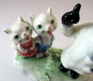 1950s 1960s Goebel Comical Cats Doctor or Dentist with Patients Alert Staehle