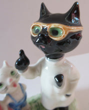 Load image into Gallery viewer, 1950s 1960s Goebel Comical Cats Doctor or Dentist with Patients Alert Staehle
