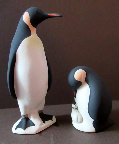 Vintage Scottish Highbank Pottery Porcelain Penguins