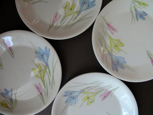 1950s Norwegian Figgjo Flint Crocus Pattern Side Plate