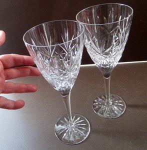 Six Large Edinburgh Crystal Large White Wine Glasses 