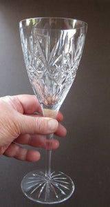 Six Large Edinburgh Crystal Large White Wine Glasses 