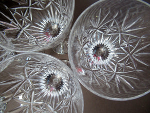 Six Large Edinburgh Crystal Large White Wine Glasses 