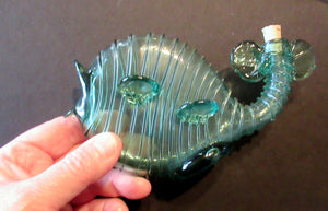 VICTORIAN GLASS Bottle or Flask in the Shape of a Fish