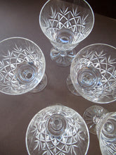 Load image into Gallery viewer, Set of 6 Vintage Glenshee Edinburgh Crystal Vintage White Wine Glasses
