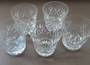 Five Royal Doulton Whisky Tumblers Georgian Pattern