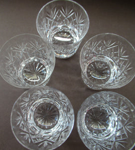 Five Royal Doulton Whisky Tumblers Georgian Pattern