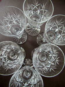 Eight Edinburgh Crystal Liqueur Glasses Glenshee 1960s