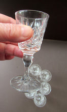 Load image into Gallery viewer, Eight Edinburgh Crystal Liqueur Glasses Glenshee 1960s
