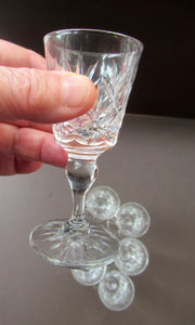 Eight Edinburgh Crystal Liqueur Glasses Glenshee 1960s