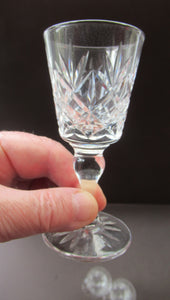 Eight Edinburgh Crystal Liqueur Glasses Glenshee 1960s