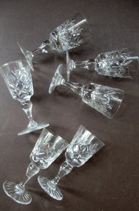 Eight Edinburgh Crystal Liqueur Glasses Glenshee 1960s