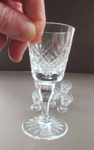 Eight Edinburgh Crystal Liqueur Glasses Glenshee 1960s