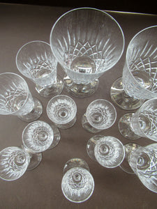 Job Lot of Edinburgh Crystal Vintage Appin Pattern Signed