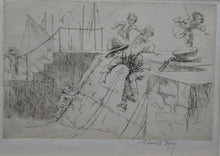 Load image into Gallery viewer, Eileen Soper Original Drypoint Etching Follow My Leader Pencil Signed
