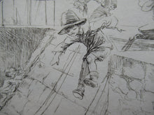 Load image into Gallery viewer, Eileen Soper Original Drypoint Etching Follow My Leader Pencil Signed
