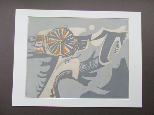 ICONIC EDINBURGH. Scottish Art. 1960s Abstract Screenprint by Stuart Barrie