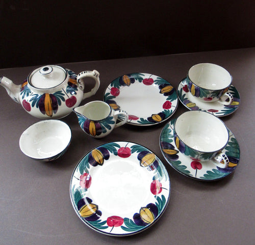 Roert Heron Langtoun Ware Kirkcaldy Breakfast Set Antique Scottish Pottery